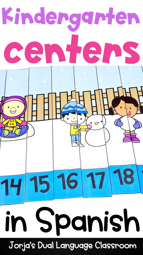 Math Kindergarten Centers in Spanish
