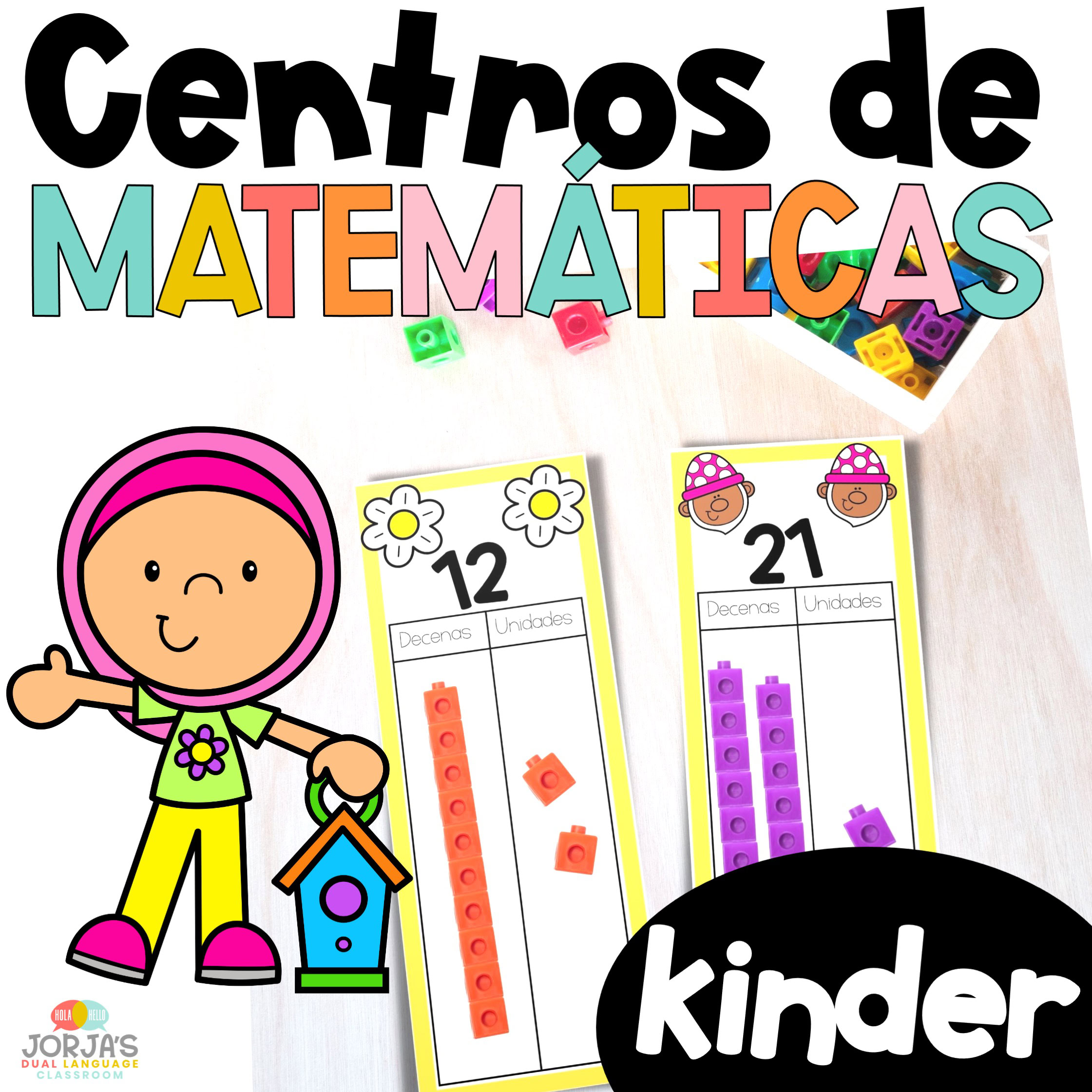 Centros de matemáticas kinder mayo math centers in Spanish