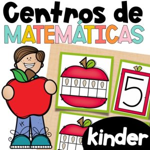 Centros de matemáticas kinder septiembre Math Centers in Spanish