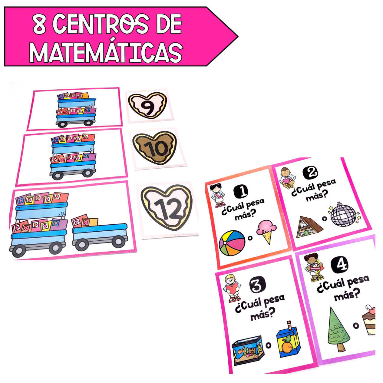 Centros de matemáticas kinder FEBRERO Math Centers in Spanish - Image 3