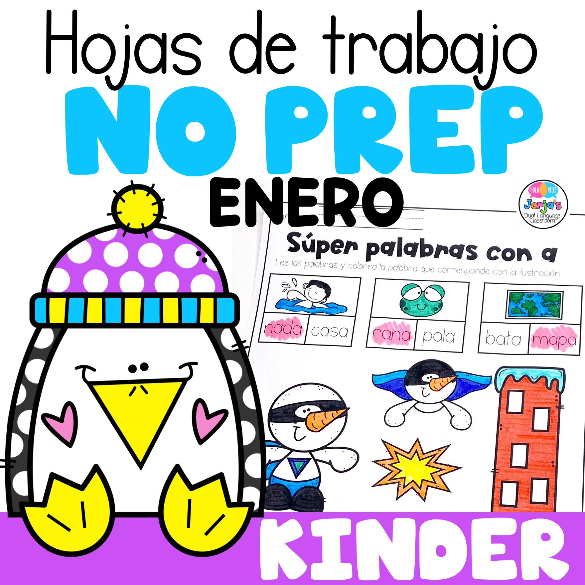 hojas de trabajo para kinder no prep