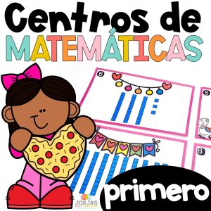 Centros de matemáticas para primer grado FEBRERO - Math Centers in Spanish 1st grade