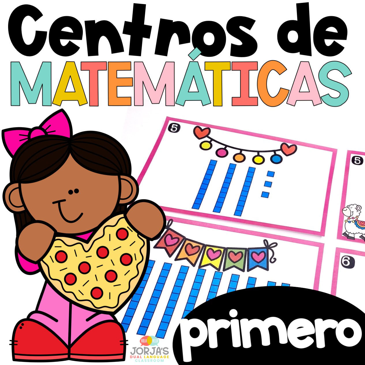 Centros de matemáticas para primer grado FEBRERO - Math Centers in Spanish 1st grade