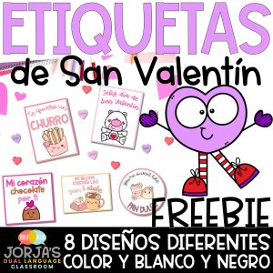Valentine's Day Tags in Spanish FREE - Etiquetas para San Valentín GRATIS