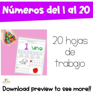 Números del 1 al 20 - Numbers 1 to 20 Printable Activities in Spanish ...