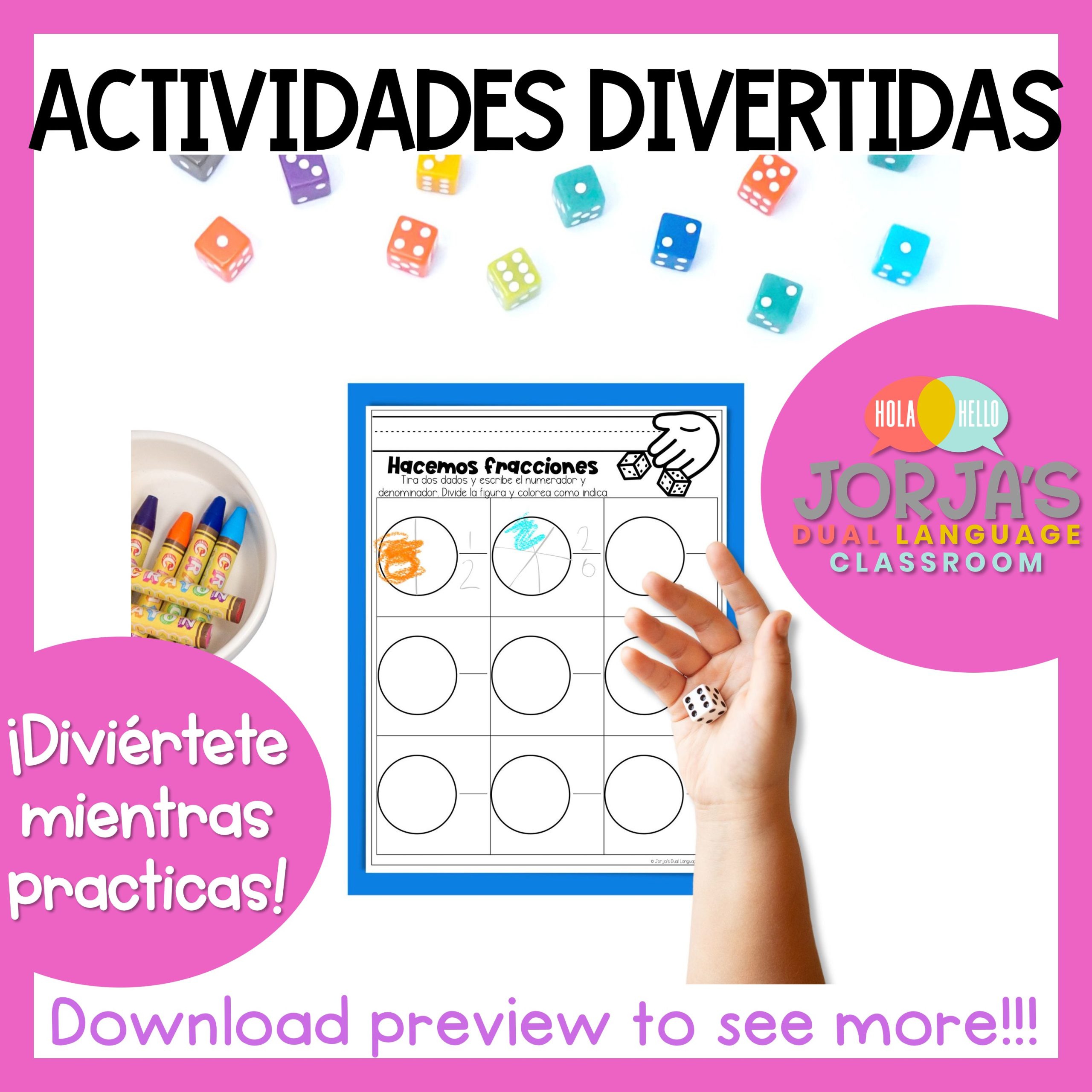 Fracciones Hojas de trabajo - Fractions in Spanish - Image 2