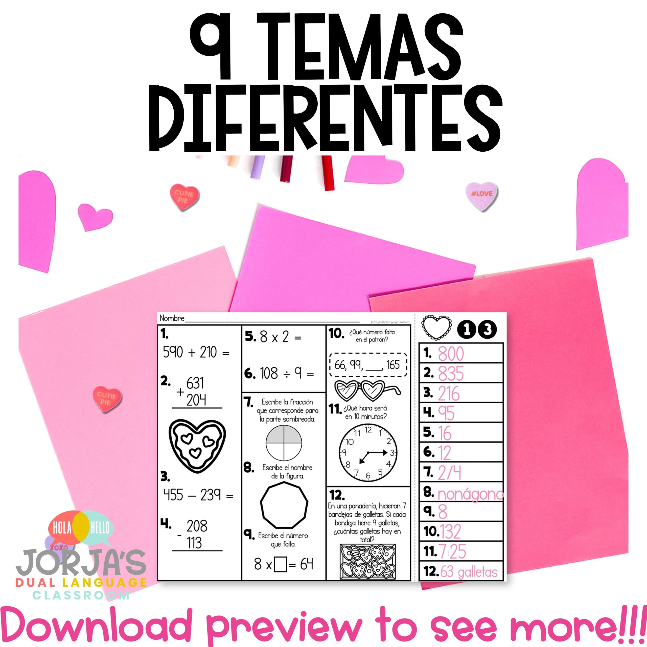 Repaso diario Tercer Grado FEBRERO - Spiral Review for 3rd Grade in Spanish - Image 3