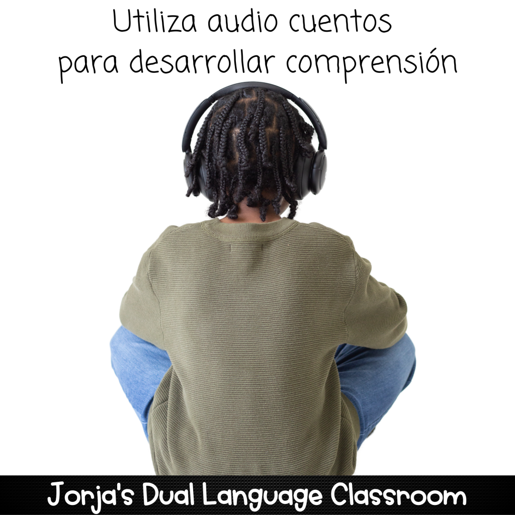 utiliza audio cuentos para desarrollar comprensión - niño con audífonos