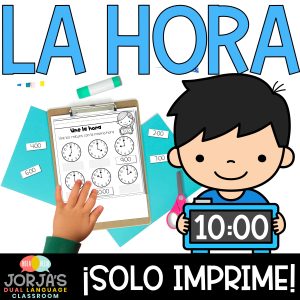 la hora hojas de trabajo para niños
