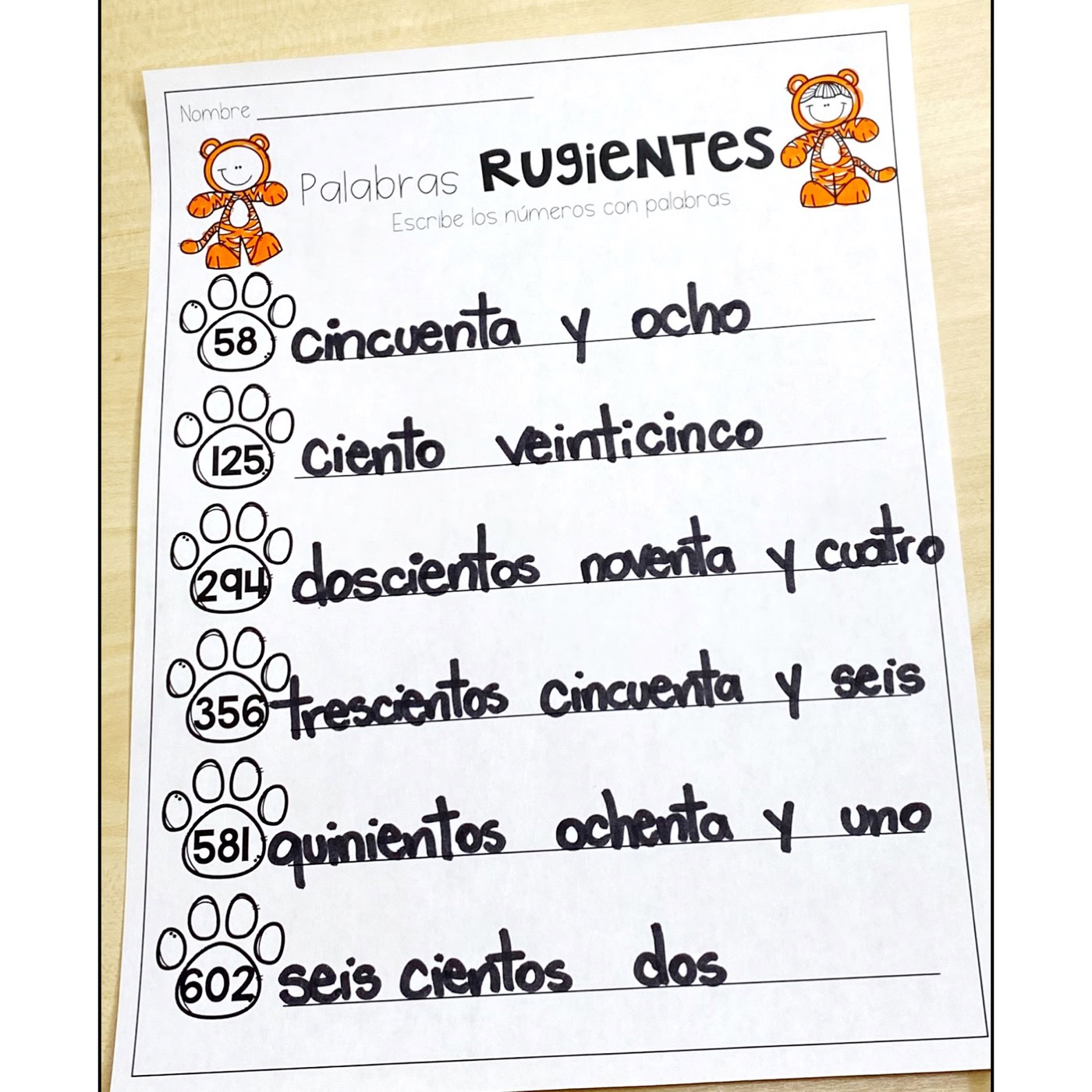 Valor posicional Hojas de trabajo 2do grado Place Value in Spanish Worksheets - Image 3