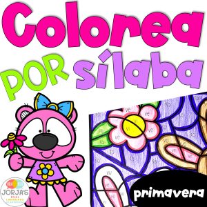 primavera colorea por silaba