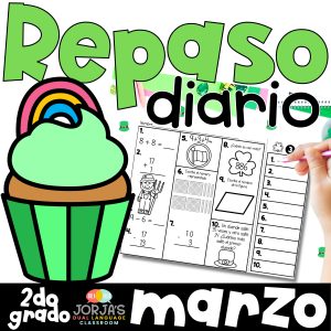 Repaso diario Segundo grado español 2nd Spanish Spiral Review MARZO