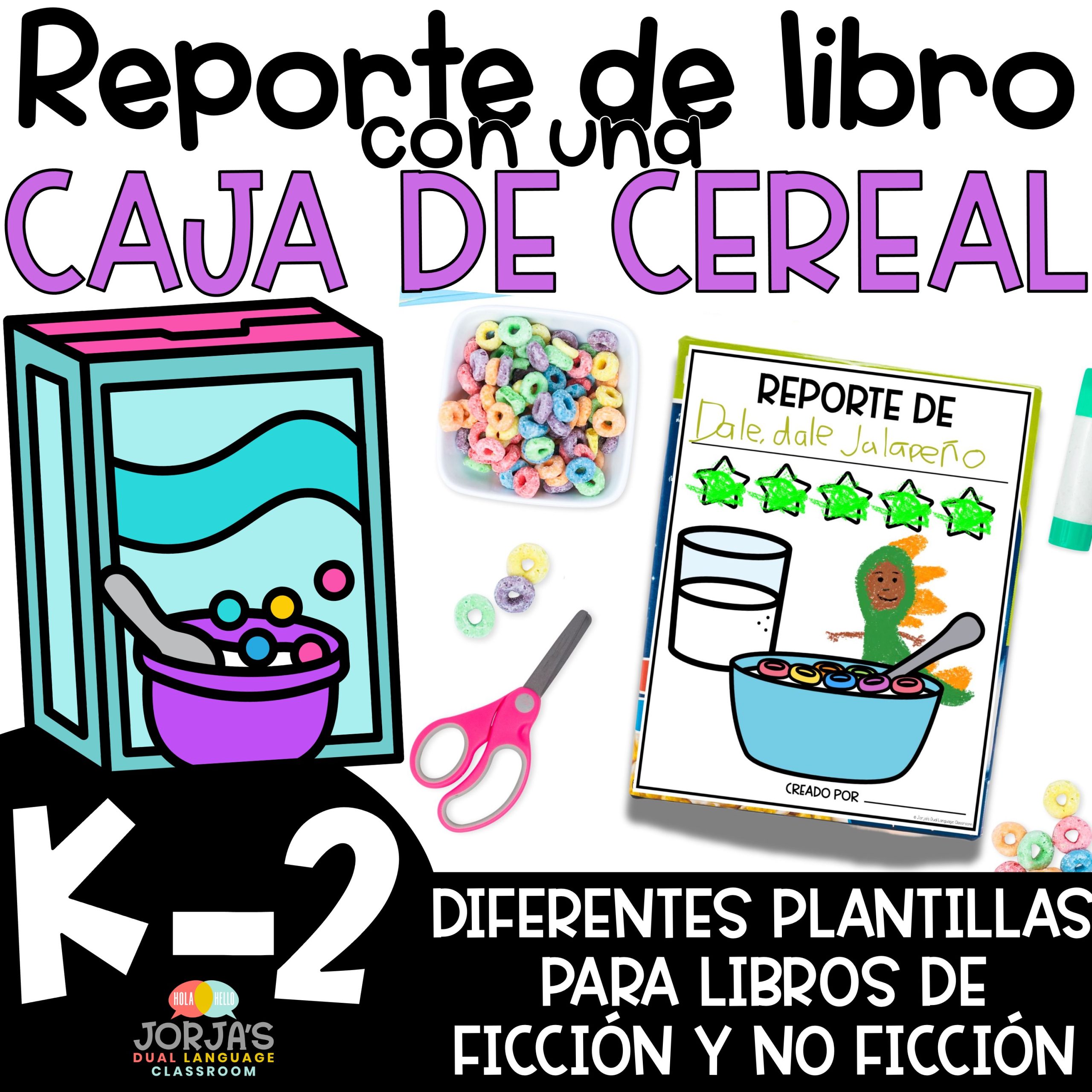 Reporte de Libro con una Caja de Cereal Actividad de Comprensión Lectora