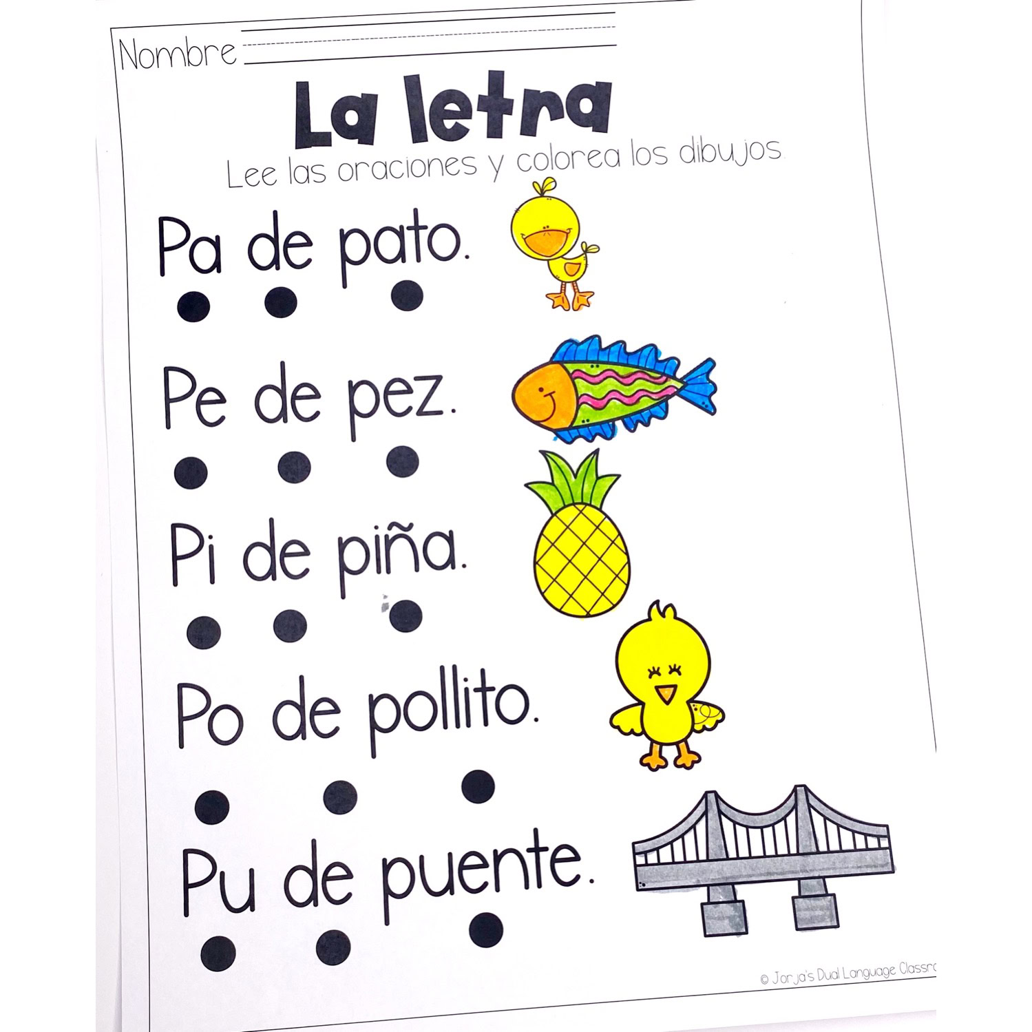 Letra p Sílabas con pa pe pi po pu Hojas de trabajo y actividades - Image 3