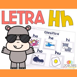 Letra h Sílabas con ha he hi ho hu Actividades hojas de trabajo Letter H Spanish