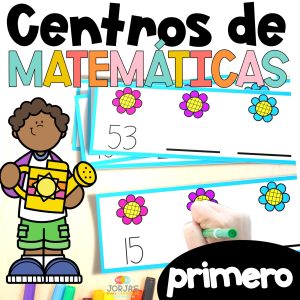 Centros de matemáticas para primer grado mayo Math First Grade Centers Spanish