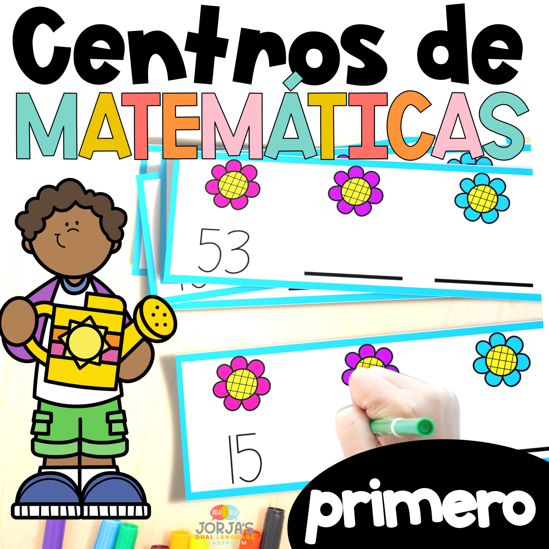 Centros de matemáticas para primer grado mayo Math First Grade Centers Spanish