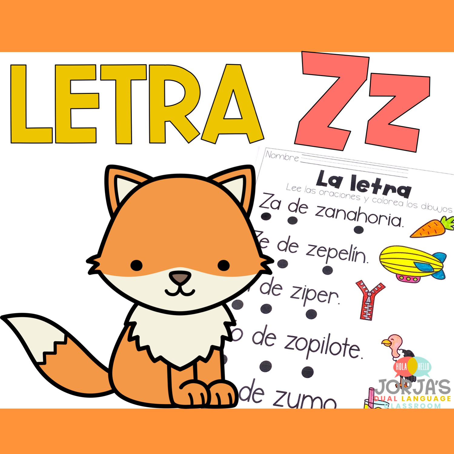 Letra Z Sílabas con za ze zi zo zu Hojas de trabajo Actividades Letter Z Spanish