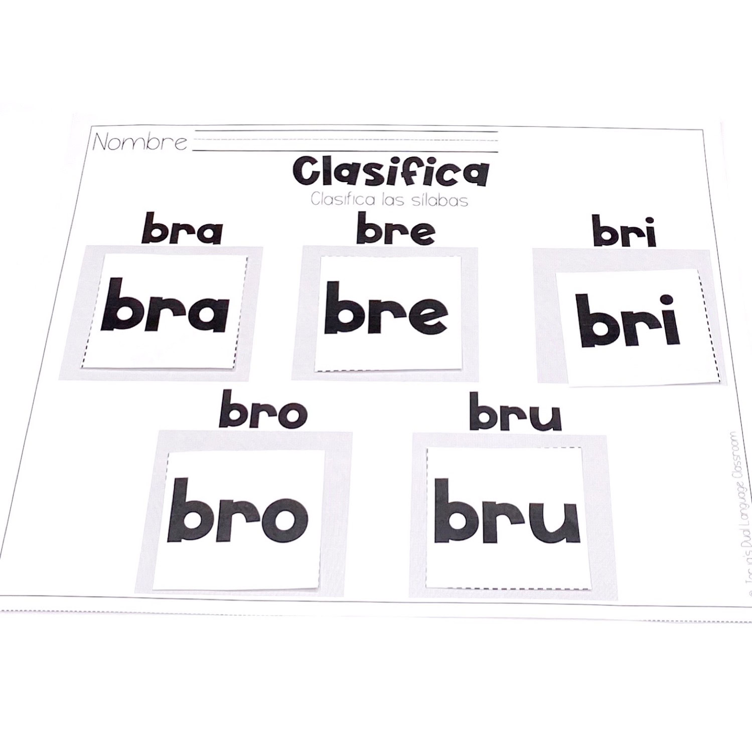 Sílabas trabadas BR Hojas de trabajo y actividades con bra bre bri bro bru - Image 2