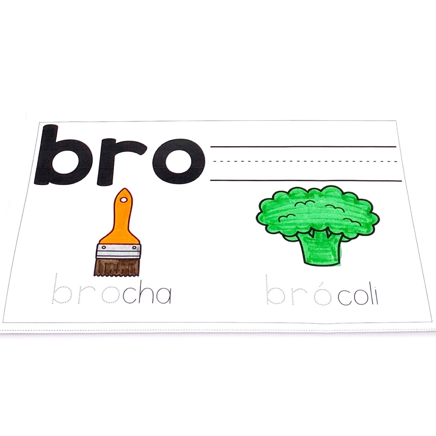 Sílabas trabadas BR Hojas de trabajo y actividades con bra bre bri bro bru - Image 3