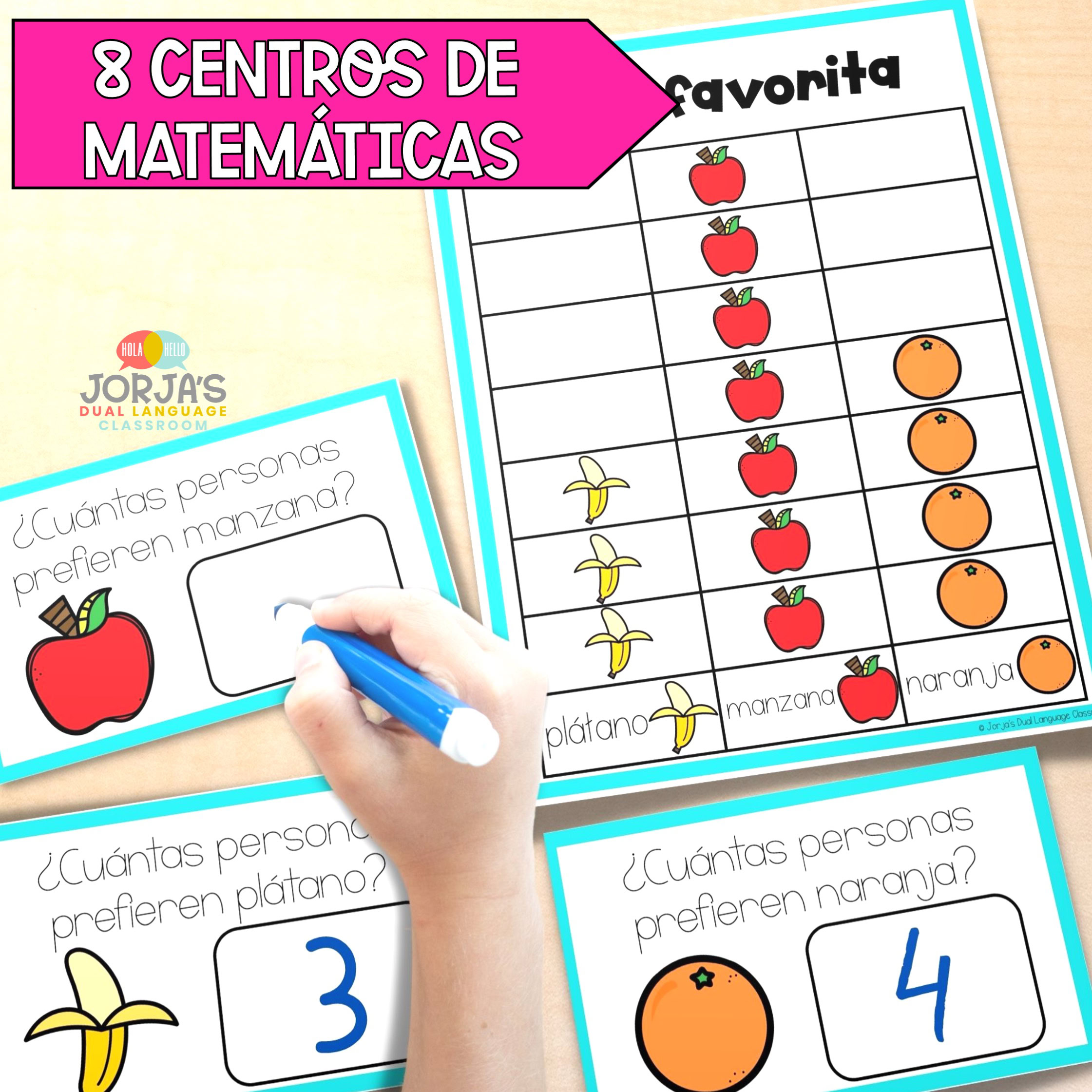 Centros de matemáticas para primer grado mayo Math First Grade Centers Spanish - Image 3