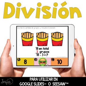 División en Español Actividades Digitales Google Slides Seesaw Segundo Grado