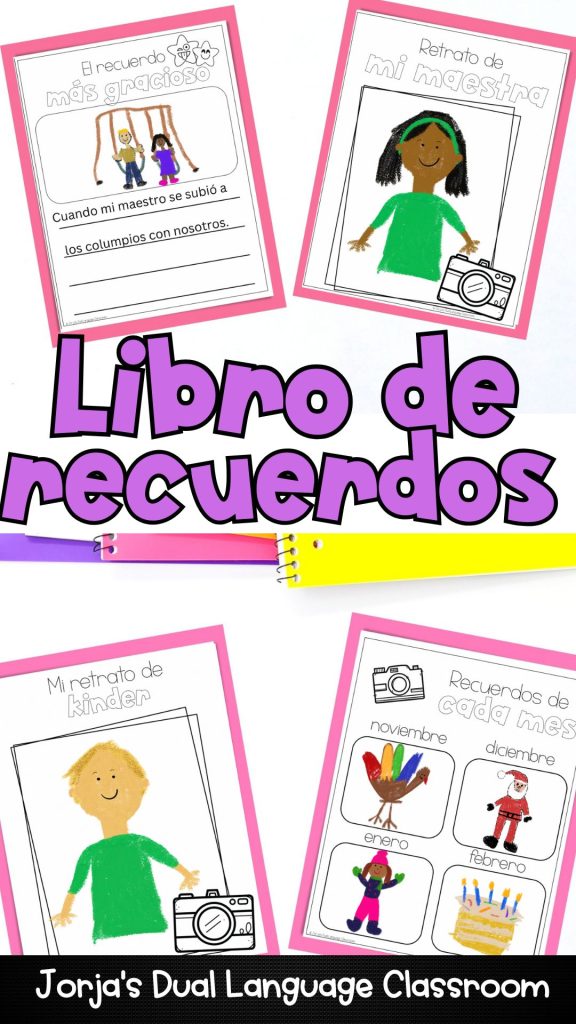 Libro de recuerdos para Kinder Primer grado y Segundo grado