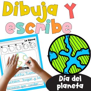 Escritura Día del Planeta Writing in Spanish Actividad Directed Drawing Spanish