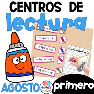 First Grade Literacy Centers Spanish August Centros de lectura primero agosto