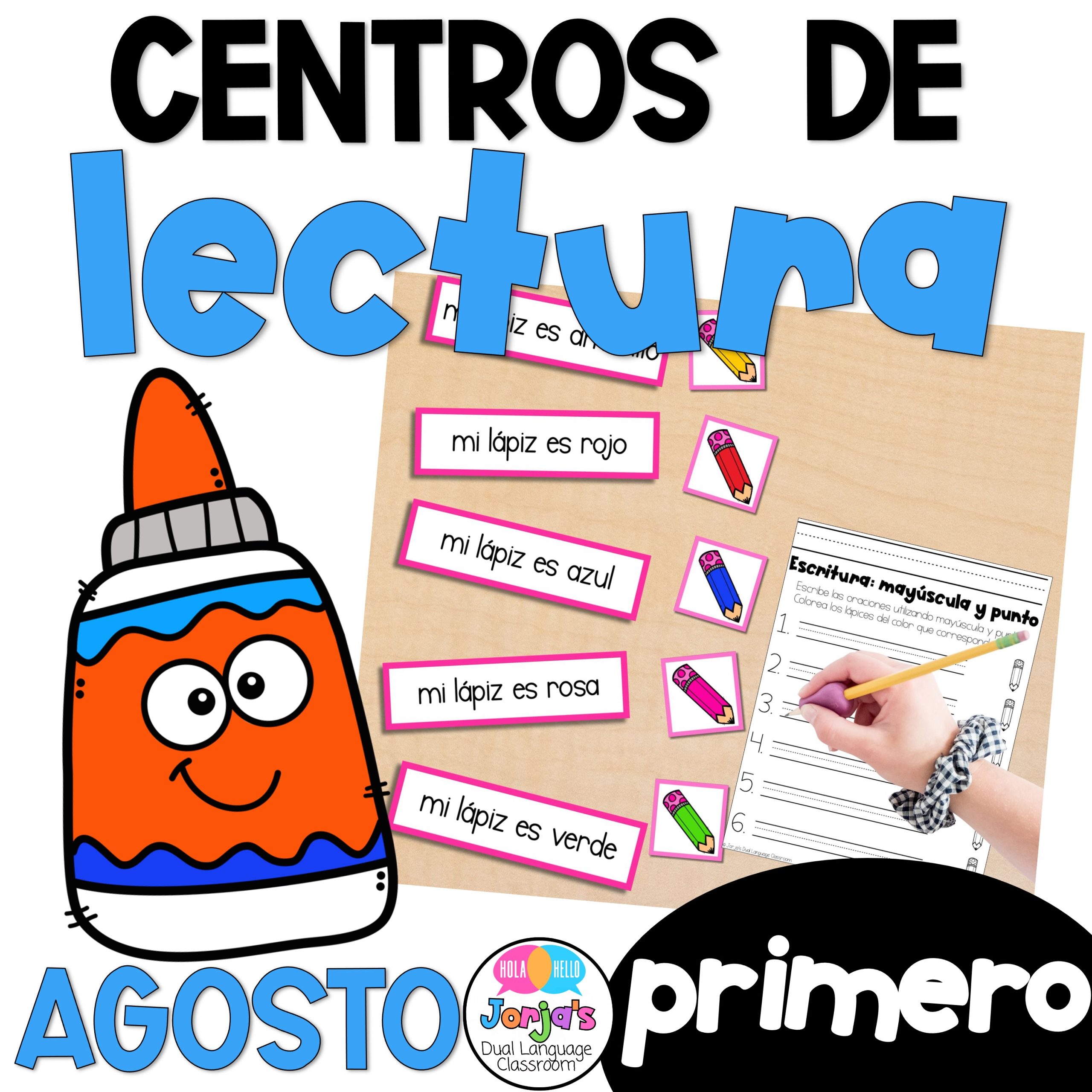 First Grade Literacy Centers Spanish August Centros de lectura primero agosto