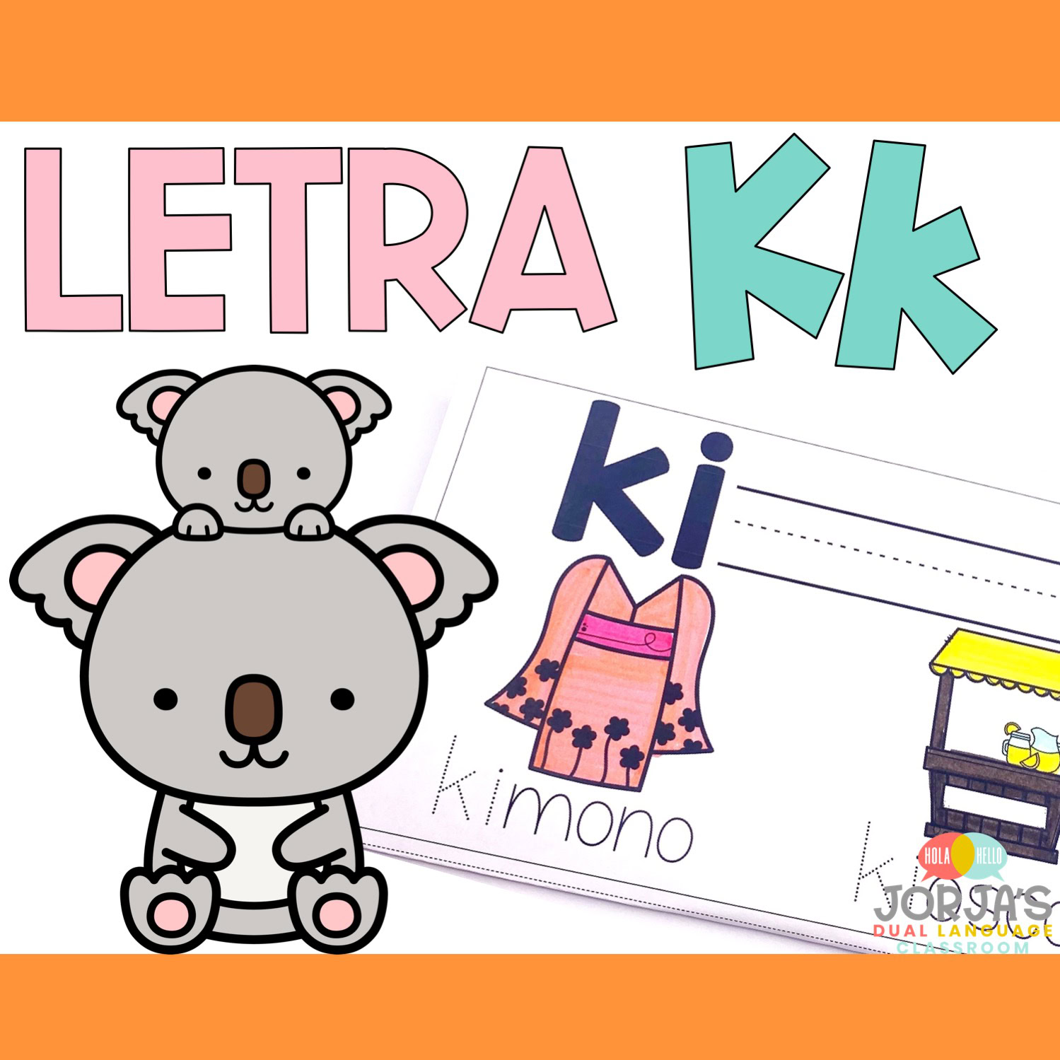 Letra k Sílabas con ka ke ki ko ku Hojas de trabajo Actividades Letter K Spanish