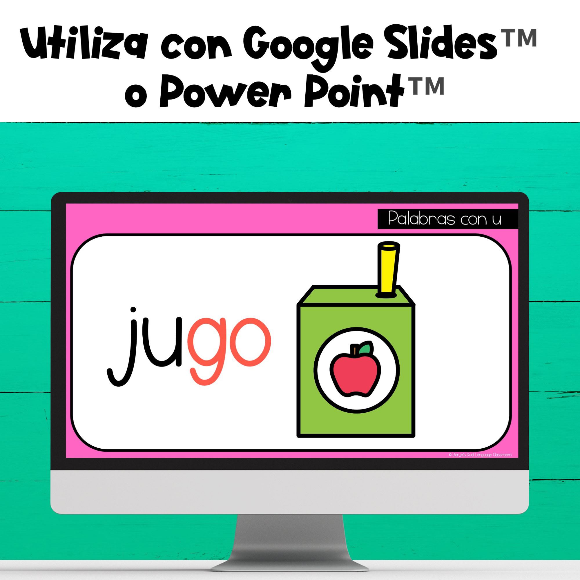 Diapositivas con Palabras con U en español Lectura para niños - Image 3