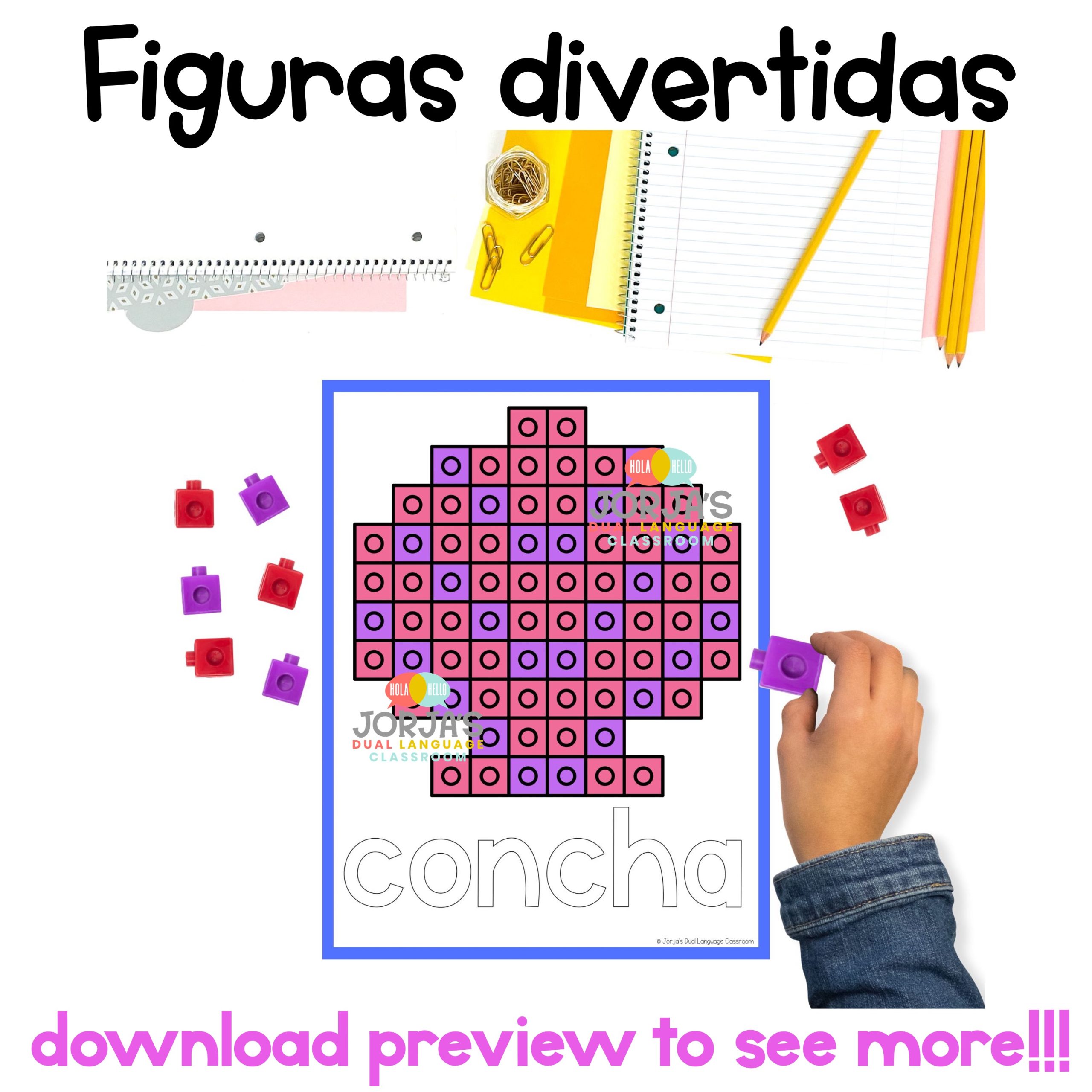 Motricidad fina Construye con bloques Actividades Summer in Spanish Verano - Image 2