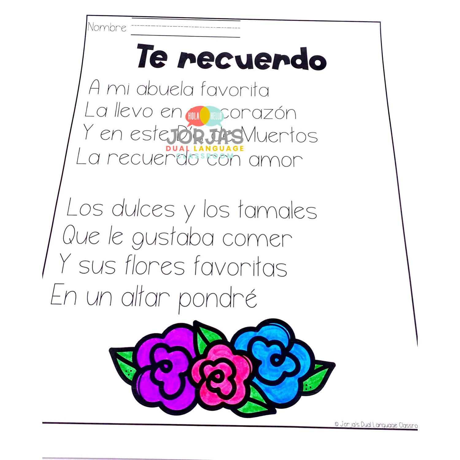 Día de muertos Day of the Dead Spanish Activities Vocabulario Altar - Image 4