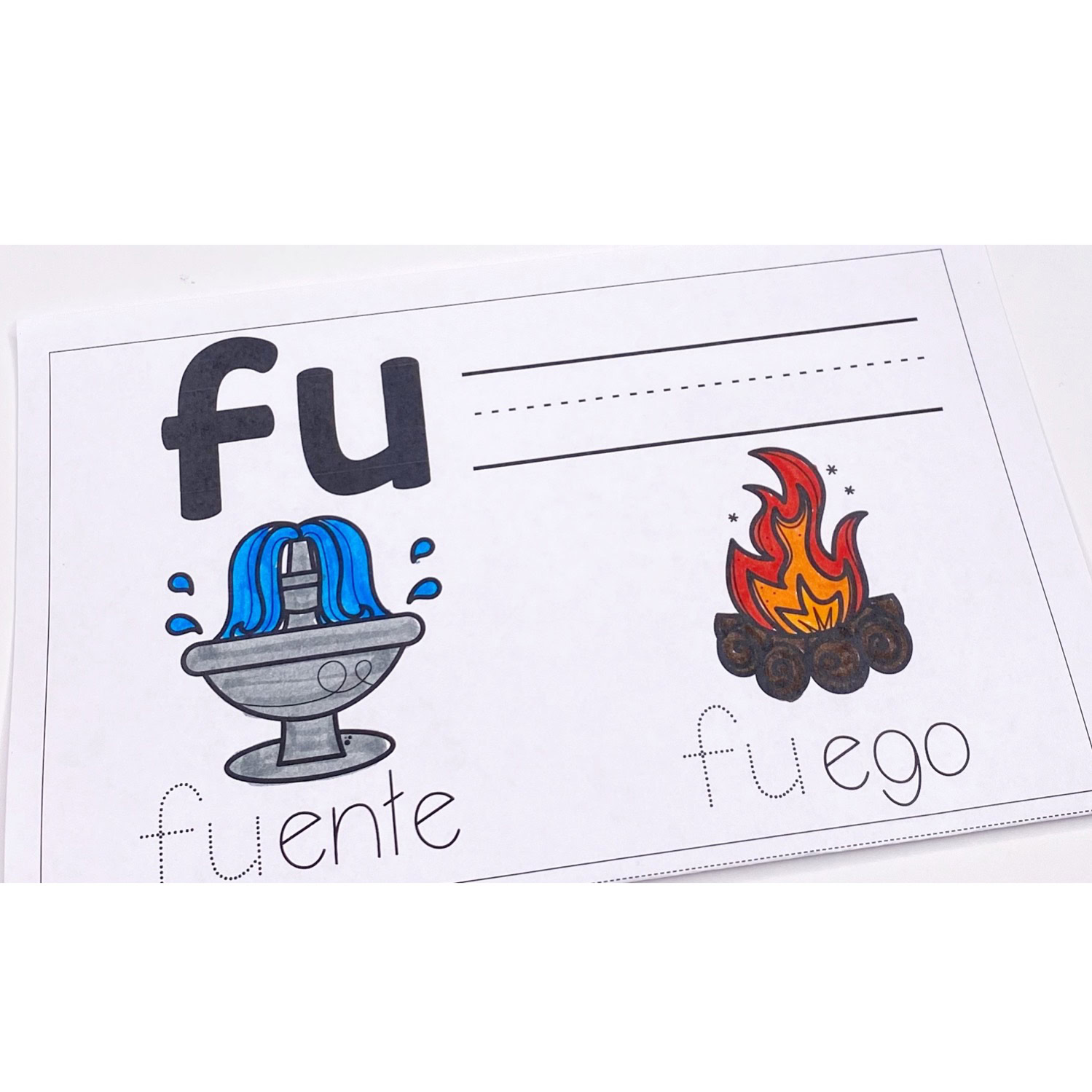 Letra f Sílabas con fa fe fi fo fu Actividades y hojas de trabajo - Image 2