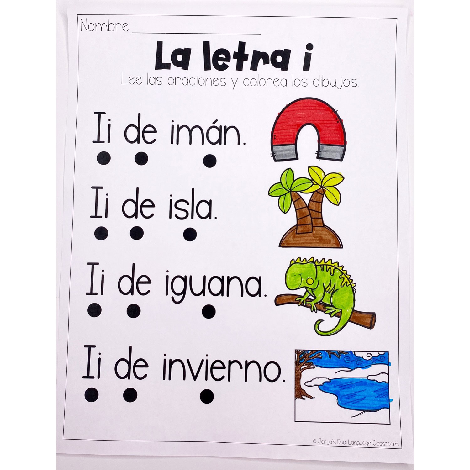 Letra i Hojas de trabajo las vocales en español Letter i in Spanish Activities - Image 2
