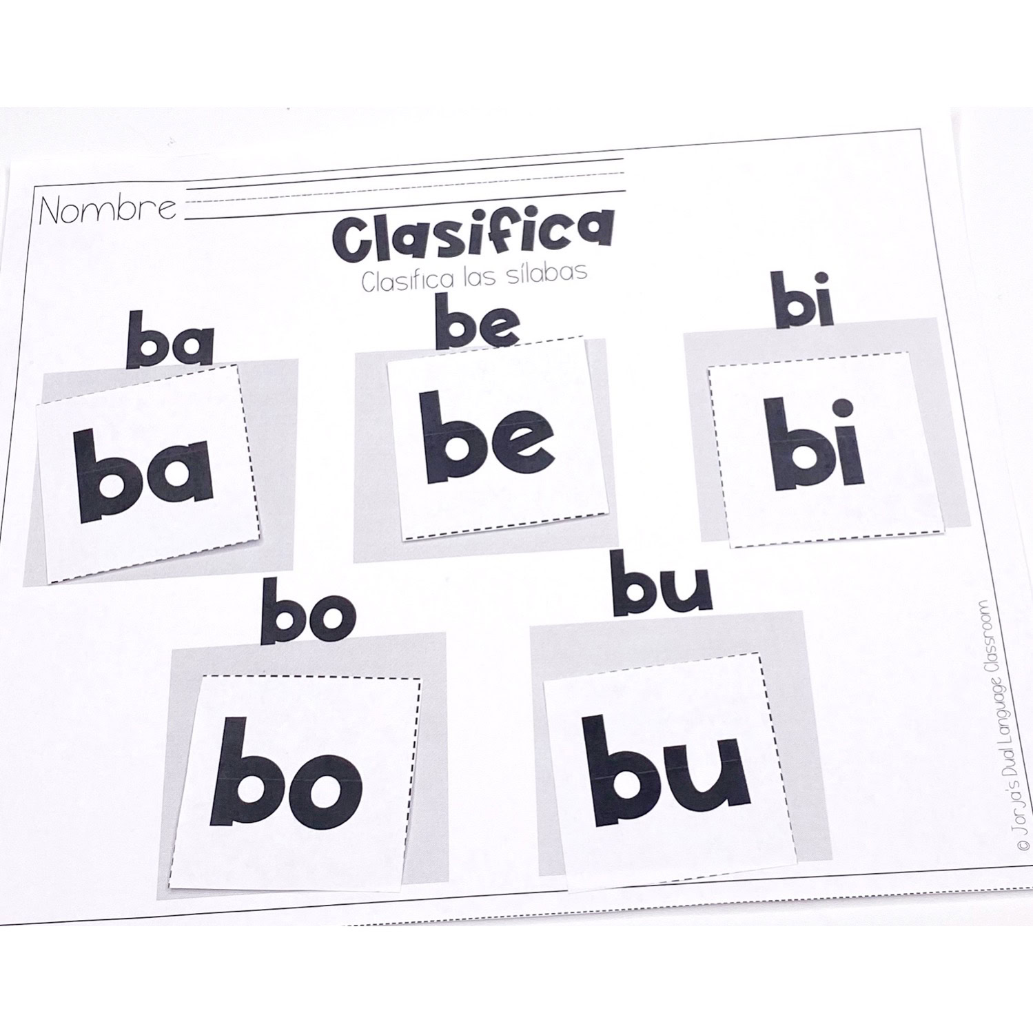 Letra b Sílabas con ba be bi bo bu Hojas de trabajo actividades Letter b Spanish - Image 2