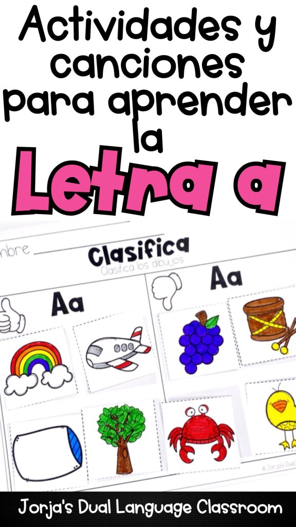 actividades y canciones para aprender la letra a