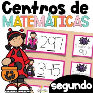 Centros de matemáticas SEGUNDO GRADO octubre Second Grade Math Centers Spanish