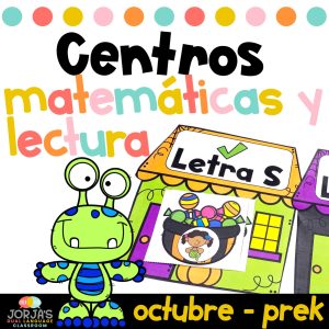 Centros de Lectura y Matemáticas Preescolar Spanish Pre-K Centers Literacy Math