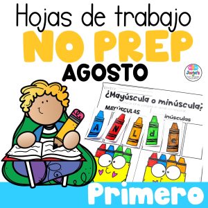 Hojas de trabajo Primer grado NO PREP en español Lectura escritura matemáticas