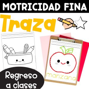 Motricidad fina Traza Ejercicios Regreso a clases Back to School In Spanish