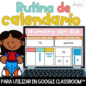 Calendario en español Calendar Math in Spanish Rutina de la mañana DIGITAL