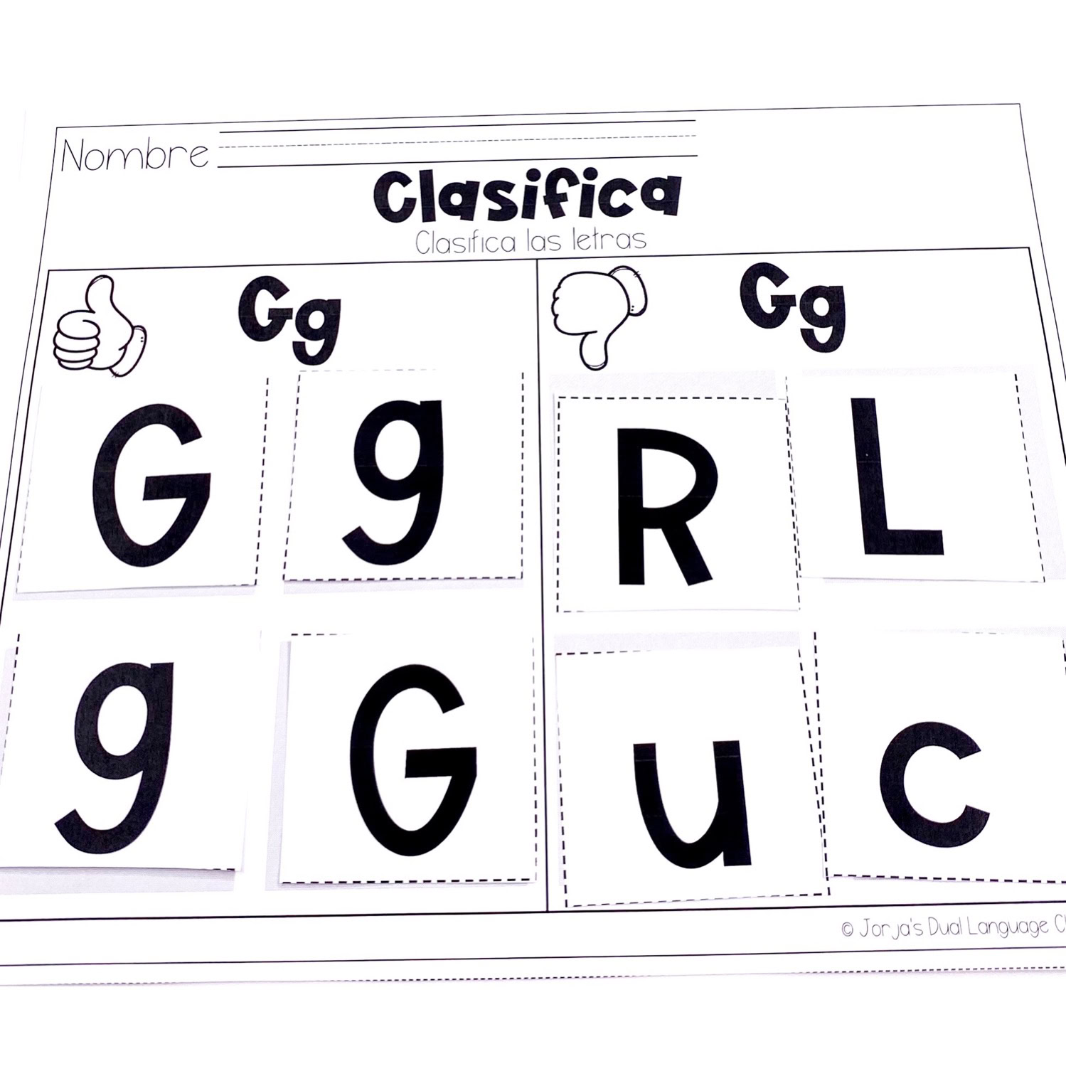 Letra g Sílabas con ge gi Hojas de trabajo y actividades Letter G in Spanish - Image 4