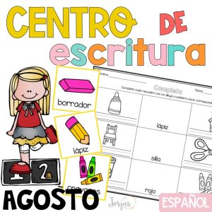 Centro de escritura agosto Writing Center Spanish Vocabulario Regreso a clases