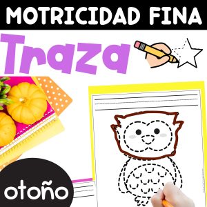 Motricidad fina Traza Ejercicios Otoño Motor Skills in Spanish Fall Activities