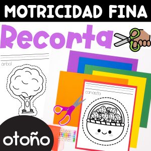 Motricidad fina Práctica de tijeras Ejercicios Otoño Fine Motor Skills for Fall