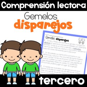 Gemelos disparejos Comprensión de lectura tercer grado 3rd Grade Spanish