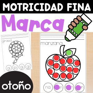 Motricidad fina Conecta los puntos Ejercicios Otoño Fine Motor Skills Spanish