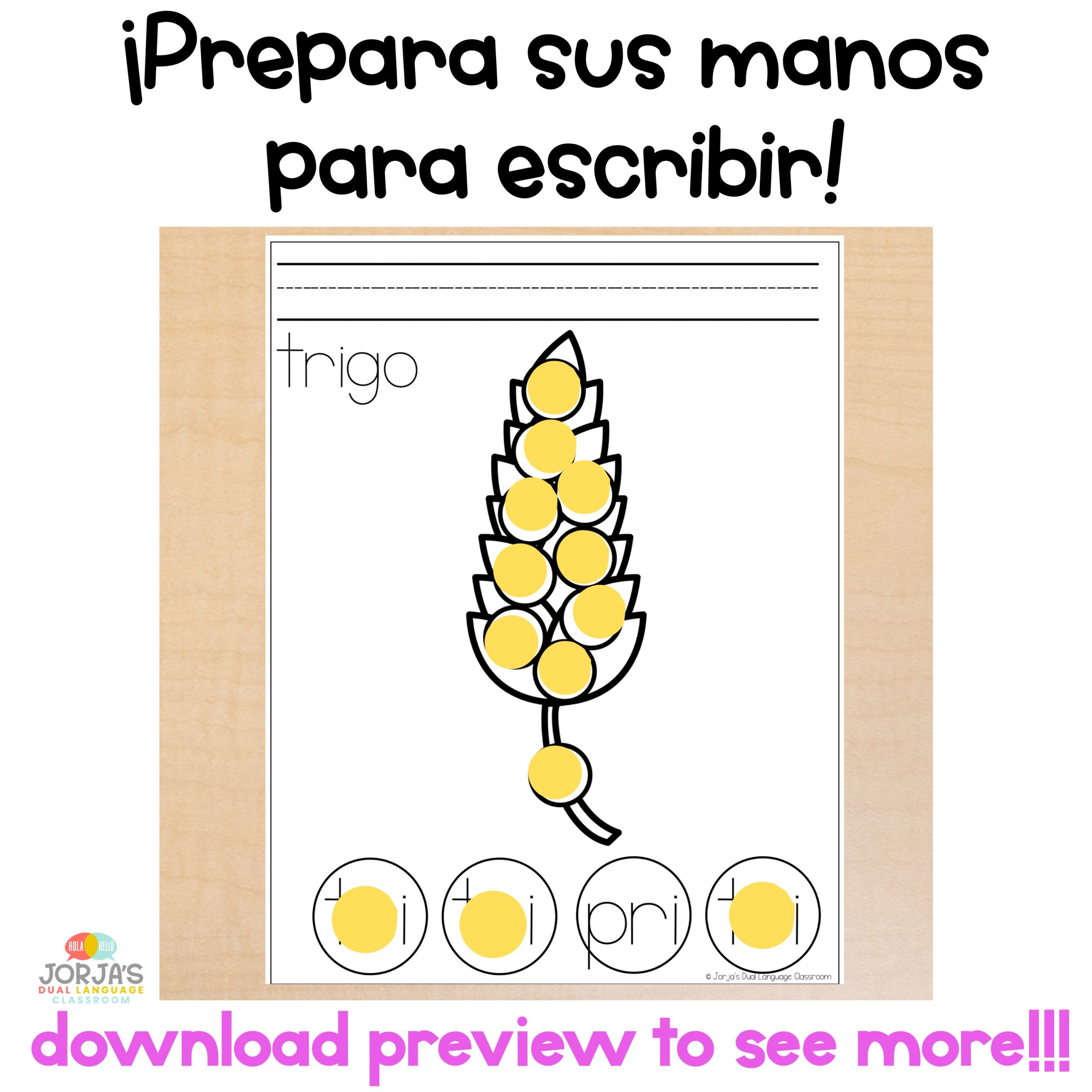 Motricidad fina Marca las figuras Ejercicios Otoño Bingo Dauber - Image 3